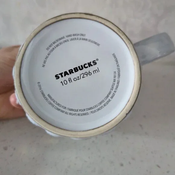 Starbucks Anniversary Raised Mermaid Scales Coffee Cup Mug 10 oz 2016 - Picture 3 of 3